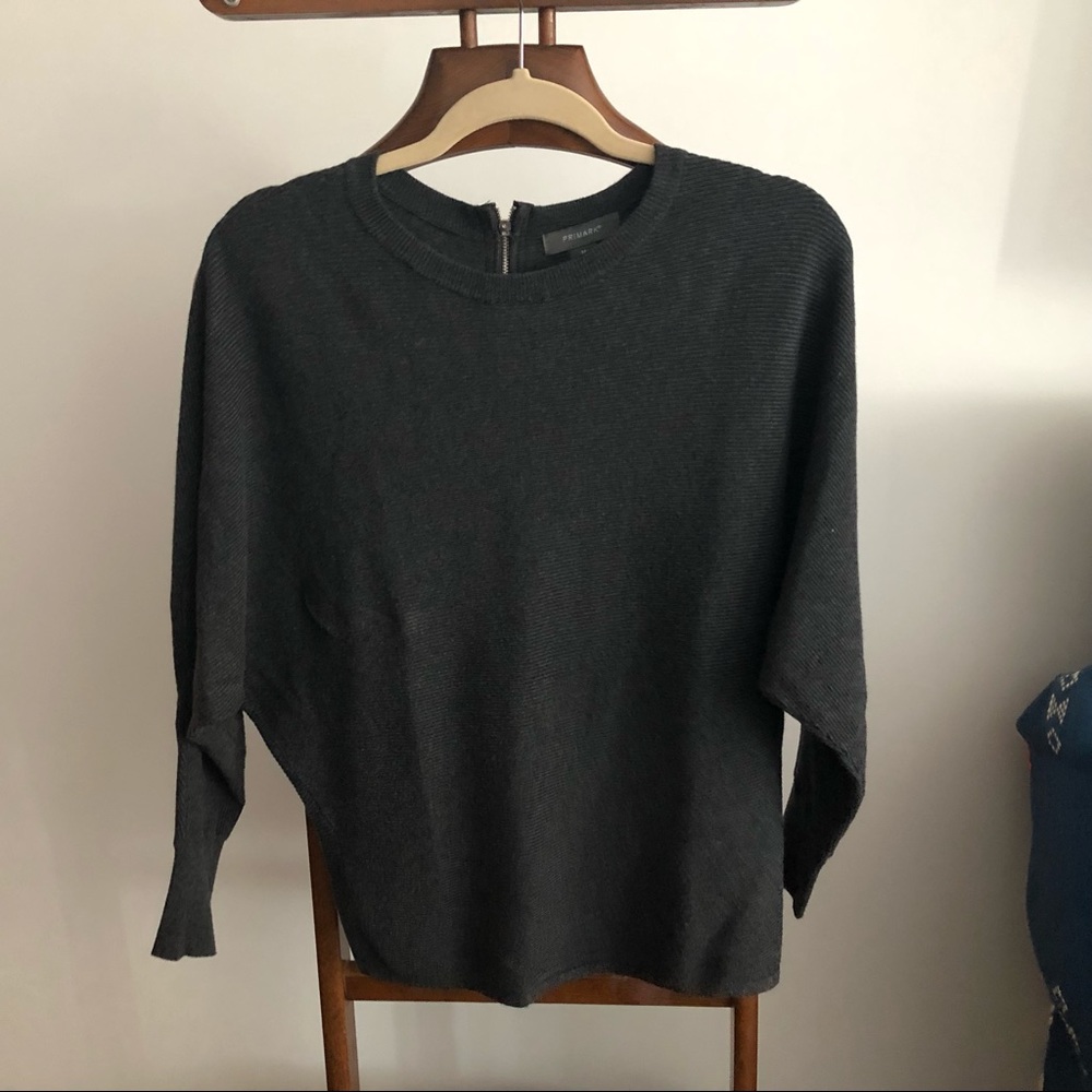 Primark Bat Wing Sleeve Sweater w/ Zipper Back